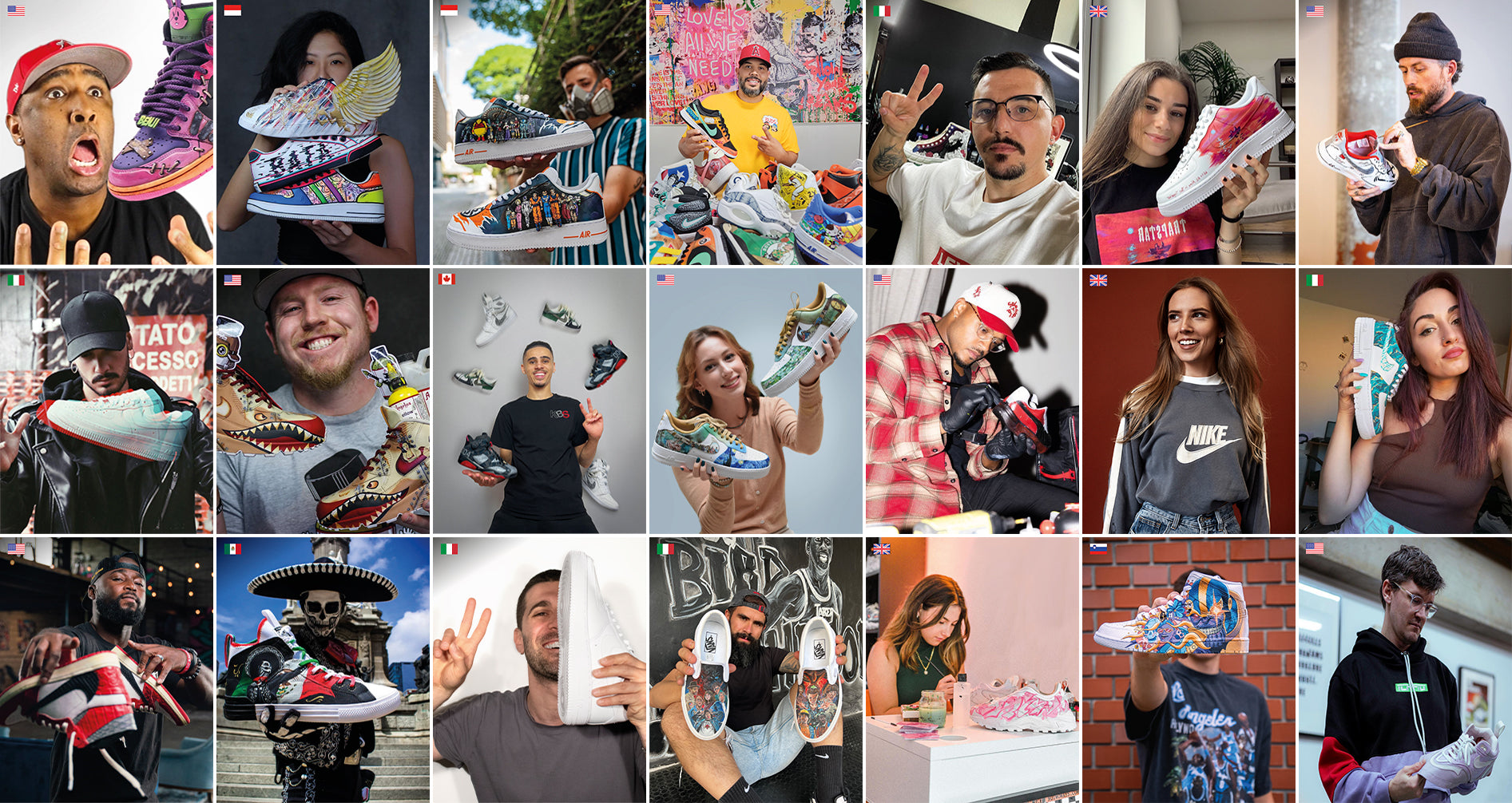 Collection of Sneaker Artists CANVVS Founding Creators