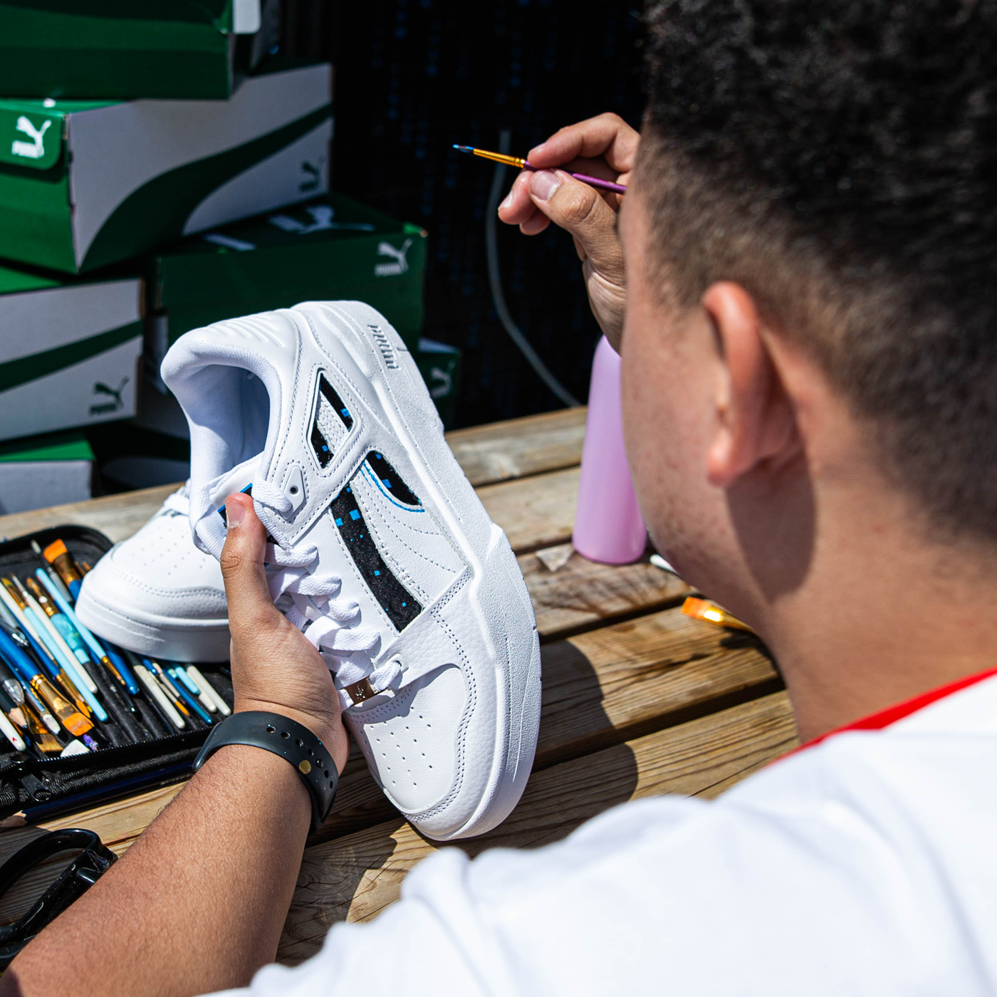 Puma Slipstream being customised 